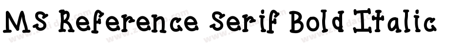 MS Reference Serif Bold Italic字体转换